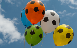 Football balloon theme for party